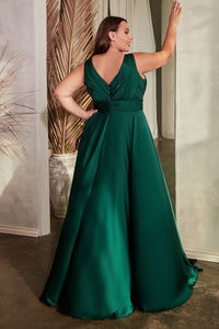 LA Merchandise LAR7497 Ruched Bodice Bridesmaids Flowy Long Gown