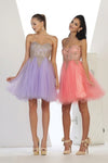 Load image into Gallery viewer, La Merchandise LA1414 Strapless Short Wholesale Homecoming Party Dress - LILAC - LA Merchandise