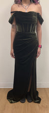 Load image into Gallery viewer, LA Merchandise LA8069 Cowl Neck Velvet Off Shoulder Holidays Gown - - Dress LA Merchandise