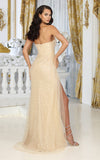 Load image into Gallery viewer, LA Merchandise LA8068 Plunging Neck Prom Side Sash Gown