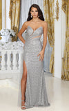 Load image into Gallery viewer, LA Merchandise LA8068 Plunging Neck Prom Side Sash Gown