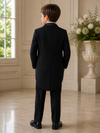 Load image into Gallery viewer, Boys Black Formal Tailcoat Tuxedo Set with Satin Trim By La Merchandise LA8209
