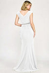 Load image into Gallery viewer, LAF8374 Wholesale Ivory Cap Sleeve Wedding Dress with Beaded Waist Pleated Bodice Side Ruffle