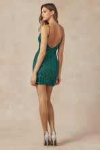 Load image into Gallery viewer, La Merchandise LAT870 Embroidered Sequin V-neck Short Homecoming Dress