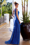 Load image into Gallery viewer, Sleeveless Beaded Illusion Formal Dress By LA Merchandise LAF8423