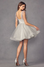 Load image into Gallery viewer, La Merchandise LAT881 Feather Straps Short Cocktail A-line Dress - - LA Merchandise