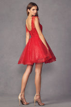 Load image into Gallery viewer, La Merchandise LAT881 Feather Straps Short Cocktail A-line Dress - - LA Merchandise