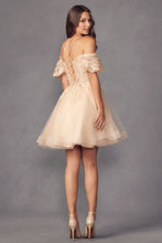Load image into Gallery viewer, La Merchandise LAT886 Detachable Straps Homecoming Short Dress - - LA Merchandise