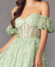 Load image into Gallery viewer, La Merchandise LAT891 Strapless Glitter Off Shoulder Cocktail Dress