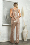 Load image into Gallery viewer, Two-Piece Formal Sleeveless Sequined Pant Suit By LA Merchandise LAV3474 - - Pant Suit LAV