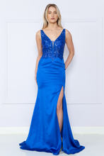 Load image into Gallery viewer, LA Merchandise LAY9162 Sleeveless Embroidered V-Neck Bodycon Prom Gown