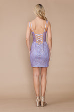 Load image into Gallery viewer, LA Merchandise LAY9236 Glitter Iridescent V-neck Cocktail Party Dress - - LA Merchandise
