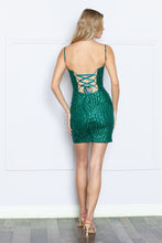 Load image into Gallery viewer, LA Merchandise LAY9236 Glitter Iridescent V-neck Cocktail Party Dress
