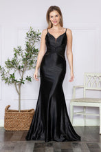 Load image into Gallery viewer, LA Merchandise LAY9260 Sleeveless Sheer Side Glitter Pageant Gown - BLACK - LA Merchandise