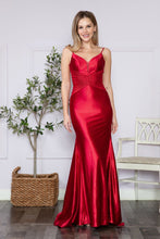 Load image into Gallery viewer, LA Merchandise LAY9260 Sleeveless Sheer Side Glitter Pageant Gown - RED - LA Merchandise