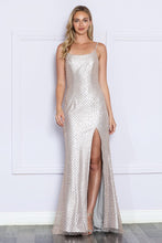 Load image into Gallery viewer, LA Merchandise LAY9288 Spaghetti Straps Fitted Detailed Long Prom Gown - GOLD/CHAMPAGNE - LA Merchandise