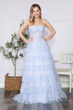 Load image into Gallery viewer, LA Merchandise LAY9328 Spaghetti Straps Ruffles A-line Prom Dress - LAVENDER - LA Merchandise