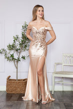 Load image into Gallery viewer, LA Merchandise LAY9350 Embroidered Off the Shoulder Sweetheart Formal Gown - CHAMPAGNE - LA Merchandise