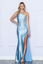 Load image into Gallery viewer, LA Merchandise LAY9358 One Shoulder Sequin Embroidery Long Prom Gown - BLUE - LA Merchandise