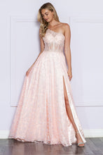 Load image into Gallery viewer, LA Merchandise LAY9372 One Shoulder See Through Corset Top Formal Gown - PEACH - LA Merchandise