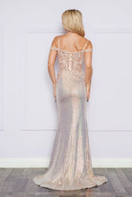 Load image into Gallery viewer, LA Merchandise LAY9398 Floral Sheer Sequin Long Embellished Prom Gown - - LA Merchandise