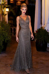 Load image into Gallery viewer, Sleeveless Beaded Illusion Formal Dress By LA Merchandise LAF8423