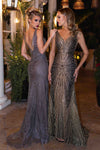 Load image into Gallery viewer, Sleeveless Beaded Illusion Formal Dress By LA Merchandise LAF8423
