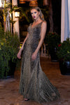 Load image into Gallery viewer, Sleeveless Beaded Illusion Formal Dress By LA Merchandise LAF8423