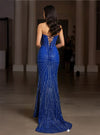 Load image into Gallery viewer, Wholesale Strapless Sequin Corset Evening Gown Formal Prom Dress By LA2195