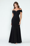 Load image into Gallery viewer, Wholesale Evening Dress Off The Shoulder Fitted Formal Gown By LAF5317 - BLACK - Dress LAF