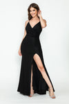 Load image into Gallery viewer, Wholesale Formal Dress High Slit Ruched Fitted Evening Gown By LAF5310