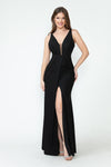 Load image into Gallery viewer, Wholesale Red Carpet Dress Ruched High Slit Mermaid Gown By LAF5308 - BLACK - Dress LAF