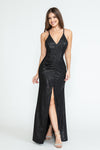 Load image into Gallery viewer, Wholesale Evening Long Dress V-Neck Pleated Formal Gown By LAF5302 - BLACK - Dress LAF