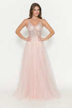 Load image into Gallery viewer, Wholesale Evening Dress V-Neck Beaded Sequin Formal Gown By LAF8183