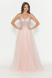 Wholesale Evening Dress V-Neck Beaded Sequin Formal Gown By LAF8183