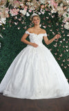 Load image into Gallery viewer, La Merchandise LA161B Wholesale Off Shoulder Wedding Ball Gown - - La Merchandise