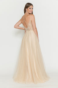 Wholesale Evening Dress V-Neck Beaded Sequin Formal Gown By LAF8183