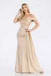 Load image into Gallery viewer, Wholesale Formal Dress Off The Shoulder Ruched Prom Gown By LAF5320
