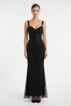 Load image into Gallery viewer, Sleeveless Beaded Mermaid Prom Dress Crystal Rhinestone Strapless Evening Gown by CT-2653 - BLACK - Prom Dress FDS
