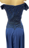 Load image into Gallery viewer, Off-Shoulder Beaded Chiffon A-Line Mother of the Bride Dress with Cap Sleeve by CT-2677 - - Mother of he Bride Dress La Merchandise