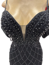 Load image into Gallery viewer, Beaded Diamond Mermaid Prom Dress with Cold-Shoulder Flutter Sleeves &amp; High Slit by CT-2679 - - Prom Dress La Merchandise