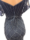 Load image into Gallery viewer, Beaded Diamond Mermaid Prom Dress with Cold-Shoulder Flutter Sleeves &amp; High Slit by CT-2679 - - Prom Dress La Merchandise