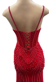 Load image into Gallery viewer, Beaded Mermaid Prom Dress Illusion Corset Gown with Rhinestone Detail Evening Dress by CT-2684 - - Prom Dress La Merchandise