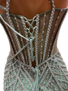 Load image into Gallery viewer, Beaded Mermaid Prom Dress Illusion Corset Gown with Rhinestone Detail Evening Dress by CT-2684 - - Prom Dress La Merchandise