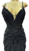 Load image into Gallery viewer, Pearl Beaded Mermaid Prom Dress V-Neck Spaghetti Strap Lace-Up Back Formal Evening Gown by CT-2687 - - Prom Dress FDS