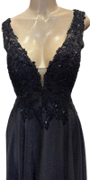 Load image into Gallery viewer, Beaded Lace Prom Gown with Illusion Neckline and Cap Sleeves A-Line Evening Dress by CT-2698 - - Prom Dress La Merchandise