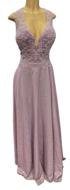 Load image into Gallery viewer, Beaded Lace Prom Gown with Illusion Neckline and Cap Sleeves A-Line Evening Dress by CT-2698 - - Prom Dress La Merchandise