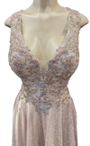 Load image into Gallery viewer, Beaded Lace Prom Gown with Illusion Neckline and Cap Sleeves A-Line Evening Dress by CT-2698 - - Prom Dress La Merchandise