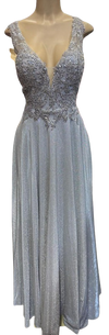 Load image into Gallery viewer, Beaded Lace Prom Gown with Illusion Neckline and Cap Sleeves A-Line Evening Dress by CT-2698 - - Prom Dress La Merchandise