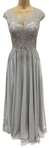 Load image into Gallery viewer, Beaded Lace Cap Sleeve Illusion Neckline Floor Length A-Line Formal Dress with by CT-2706 - - Prom Dress La Merchandise